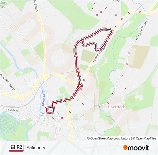 R2 Bus Line Map