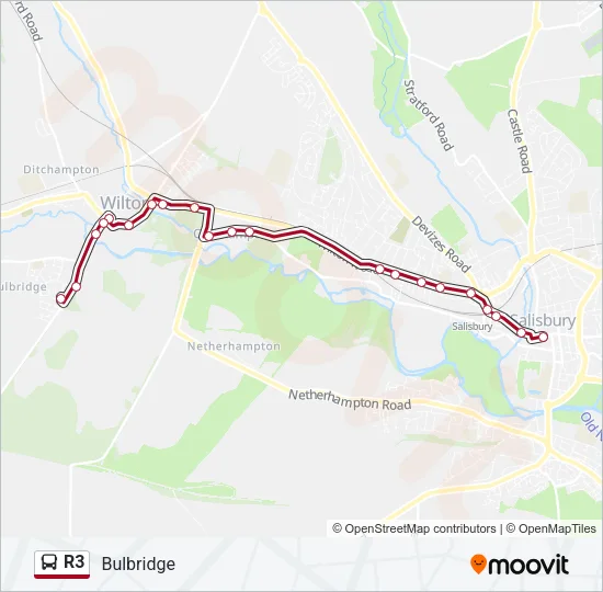 R3 Bus Line Map
