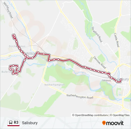 R3 Bus Line Map
