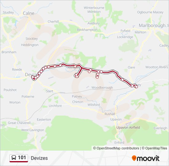 101 Route: Schedules, Stops & Maps - Devizes (Updated)