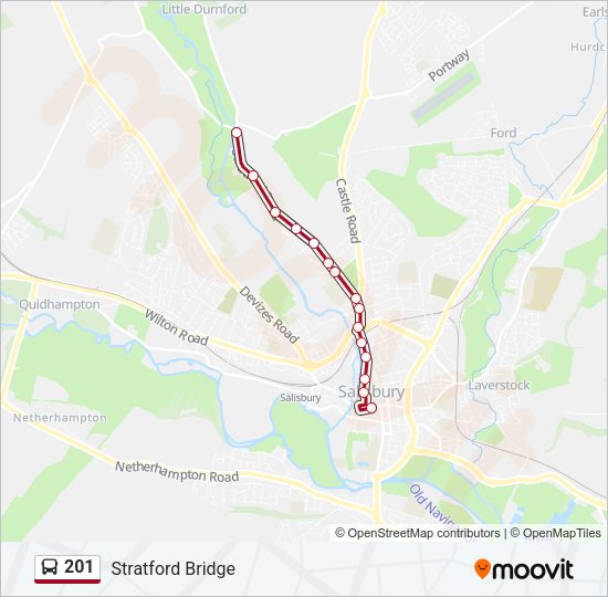 201 Bus Line Map