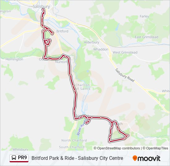 PR9 bus Line Map