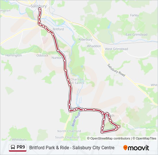 PR9 bus Line Map