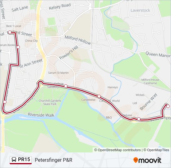 PR15 Bus Line Map