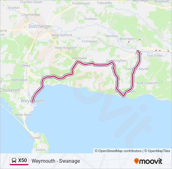 X50 bus Line Map