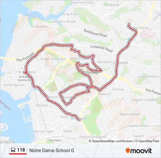 118 Bus Line Map