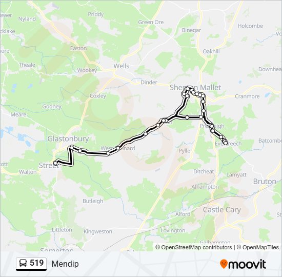 519 Bus Line Map