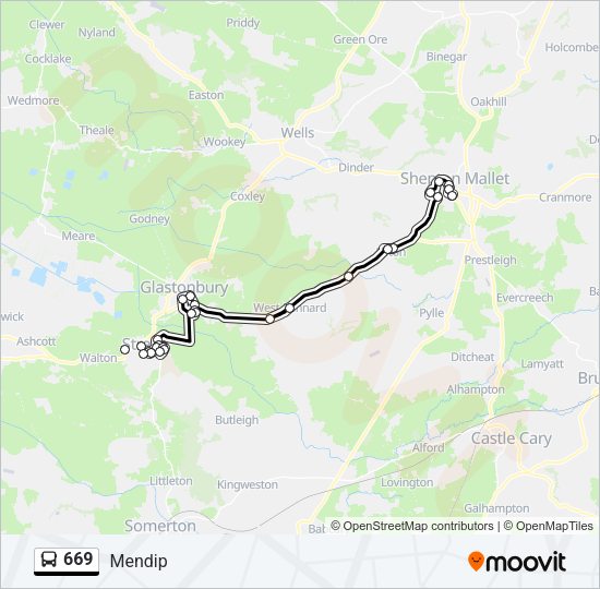 669 Bus Line Map