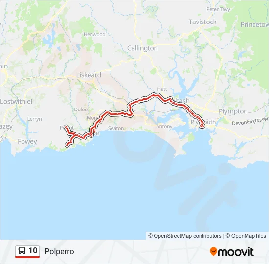 10 Bus Line Map