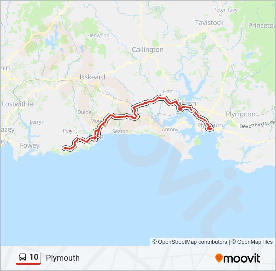 10 Bus Line Map