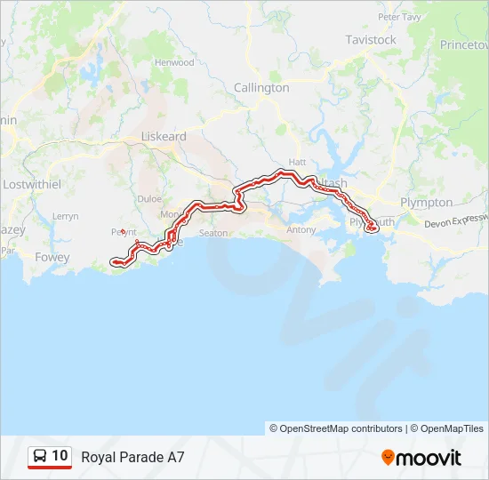 10 Bus Line Map