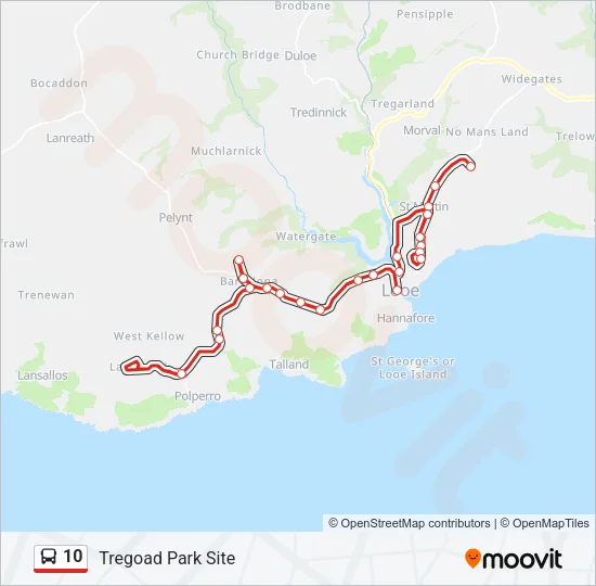 10 Bus Line Map