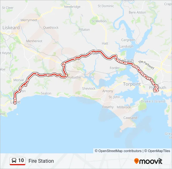 10 Bus Line Map