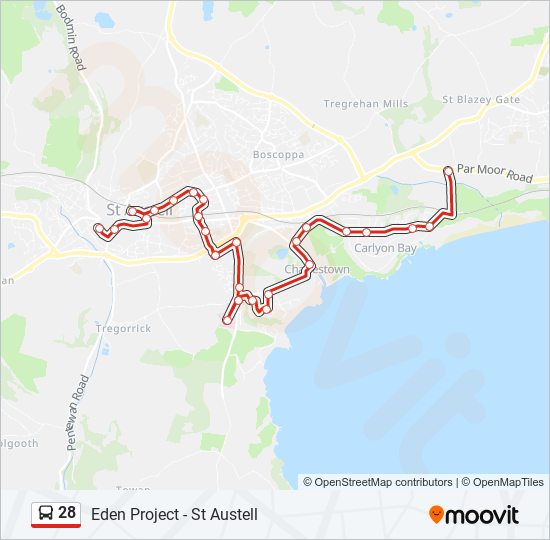 28 bus Line Map