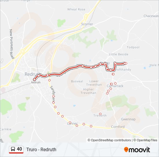 40 Bus Line Map