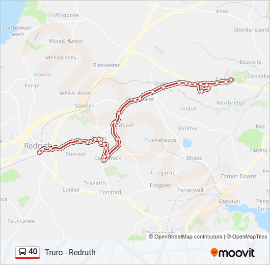 40 Route: Schedules, Stops & Maps - Rch Treliske Hospital (Updated)