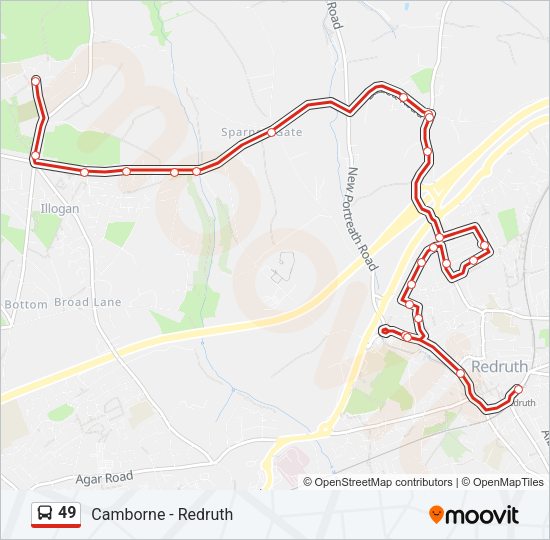 49 Bus Line Map