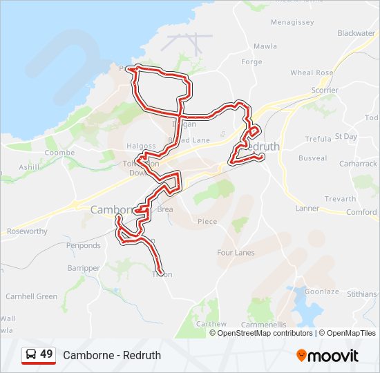 49 Bus Line Map