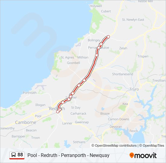 88 bus Line Map