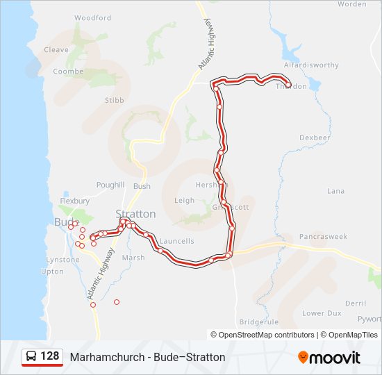 128 Route Schedules, Stops & Maps Bude (Updated)