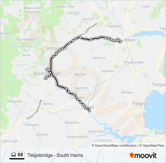 88 Bus Line Map