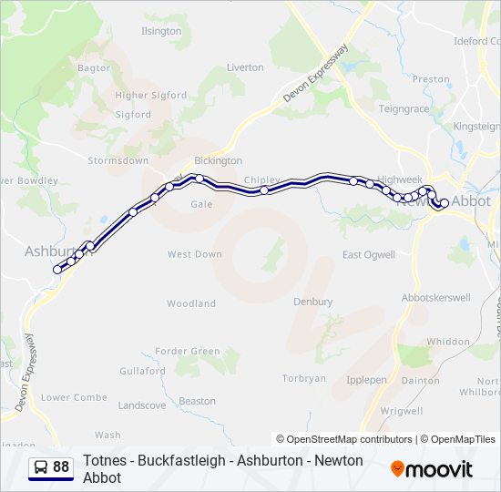 88 bus Line Map