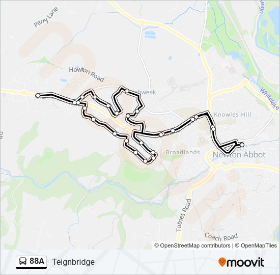 88A Bus Line Map