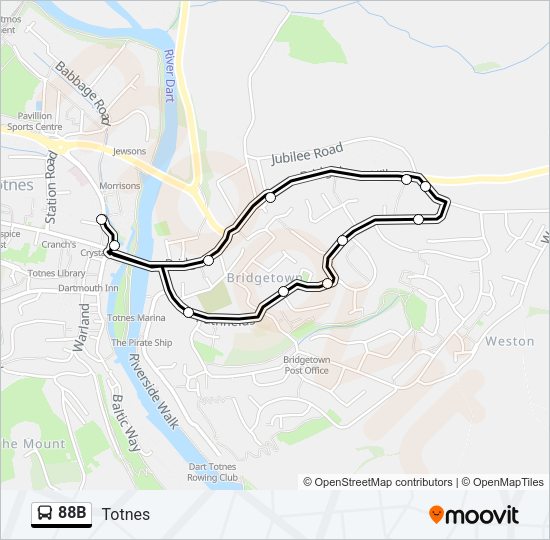 88B Bus Line Map