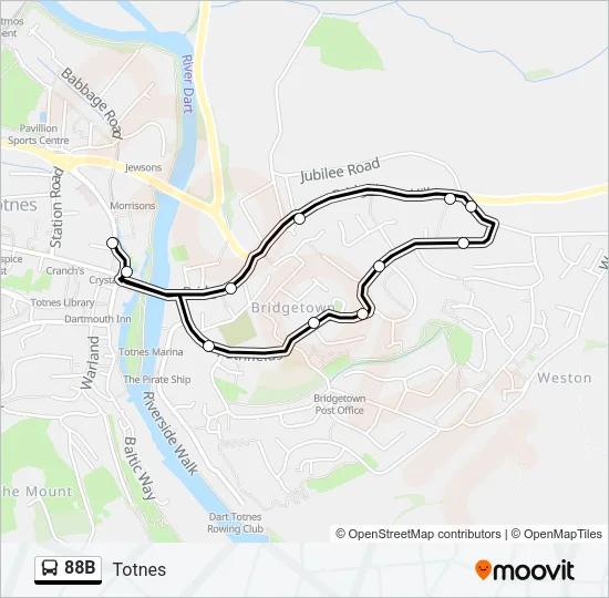 88B Bus Line Map