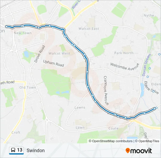 13 Bus Line Map