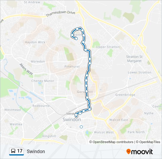 17 Bus Line Map