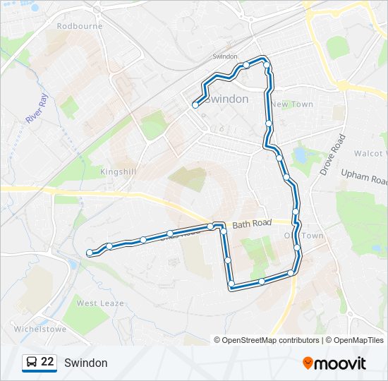 22 Bus Line Map