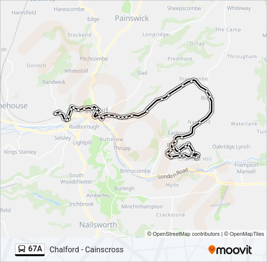67A Bus Line Map