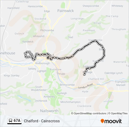 67A Bus Line Map