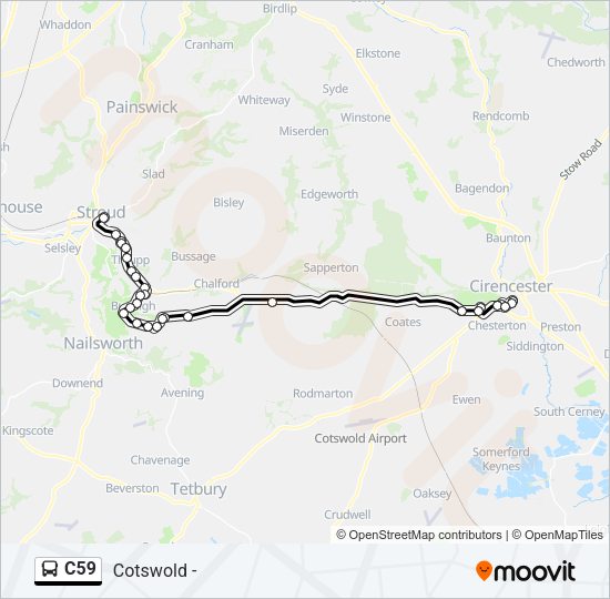 C59 Bus Line Map