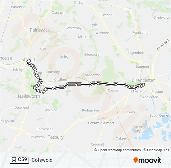 C59 Bus Line Map