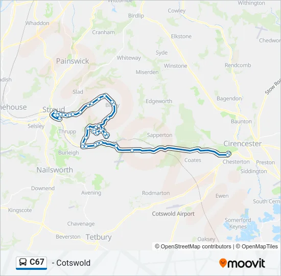 C67 Bus Line Map