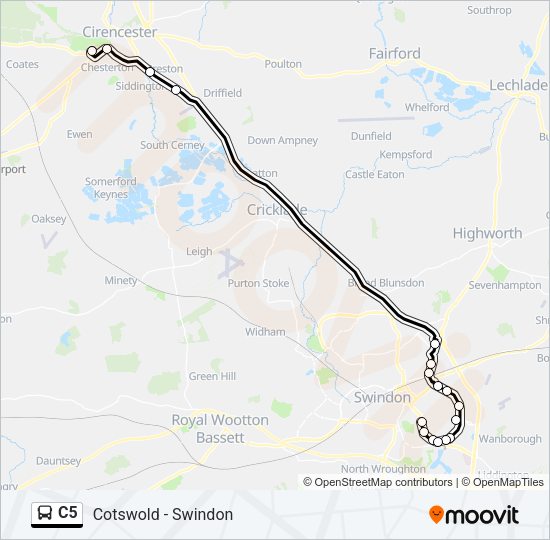 C5 Bus Line Map