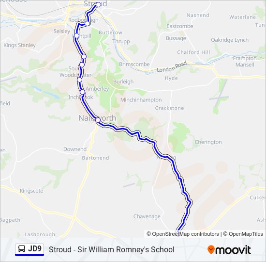 JD9 Bus Line Map