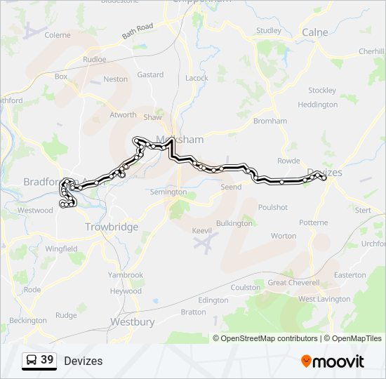 39 Bus Line Map