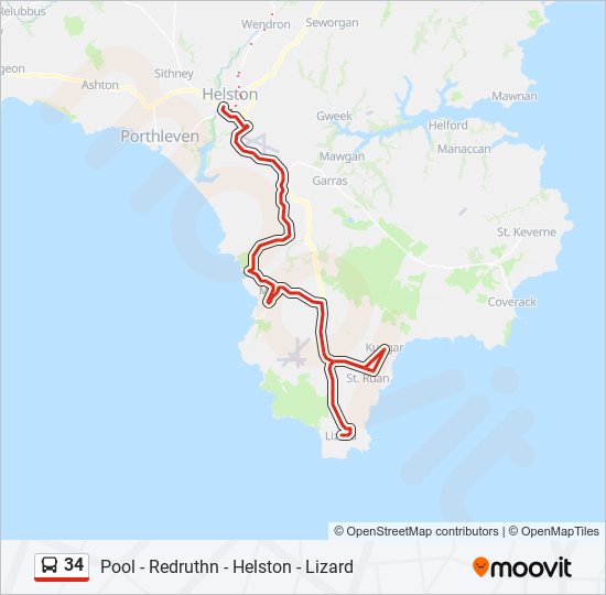 34 Route: Schedules, Stops & Maps - Lizard (Updated)