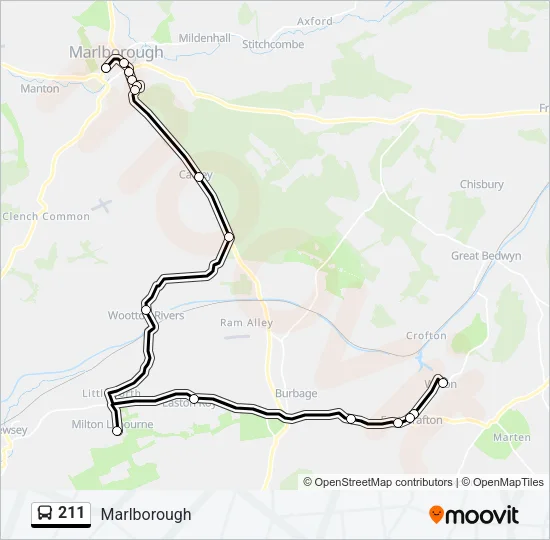 211 Bus Line Map