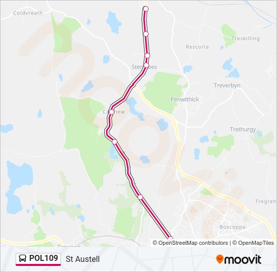 POL109 Bus Line Map
