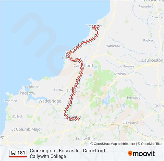 181 bus Line Map