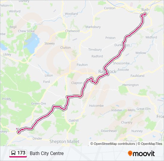 173 Route: Schedules, Stops & Maps - Bath City Centre (Updated)