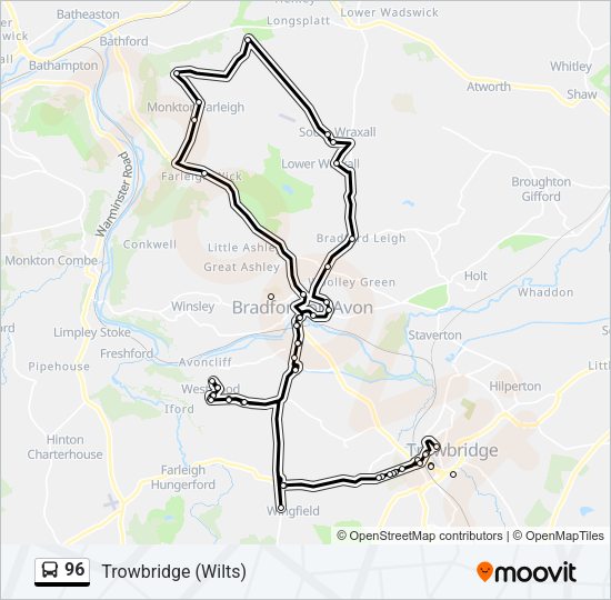 96 Bus Line Map