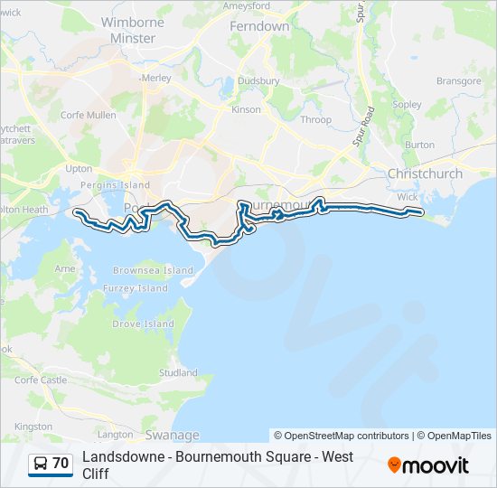 70 Bus Line Map
