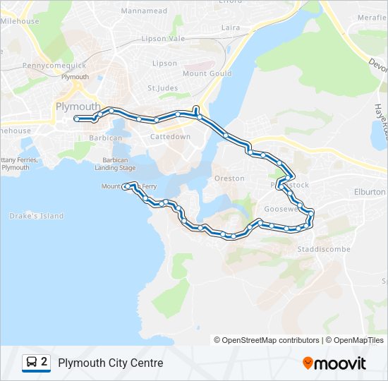 2 Bus Line Map