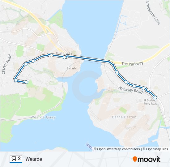 2 bus Line Map