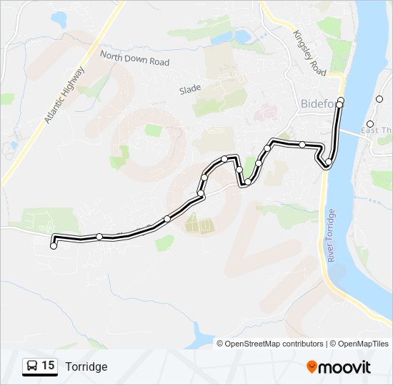 15 Bus Line Map